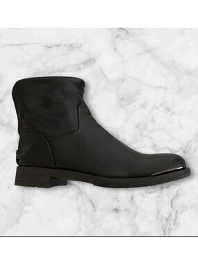 FRANCO SARTO Booties NEW Marcella Soft Genuine Leather Low Heel Black Size 6